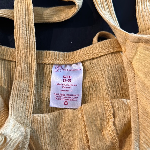 No Boundaries Yellow Tiered Camisole Top - Picture 2 of 3